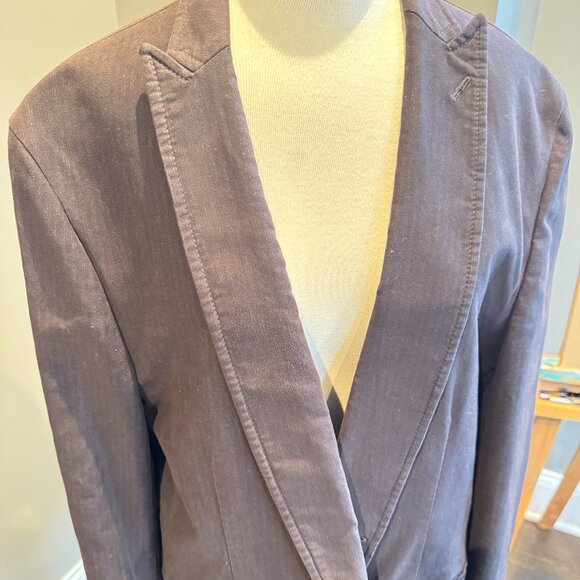 Kroon Chocolate Brown Faded Stripe Vintage Blazer - Picture 4 of 12